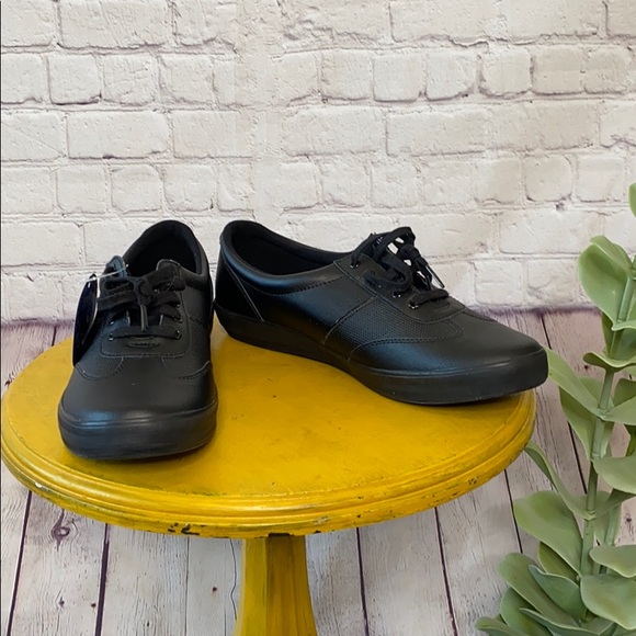 Keds Ortholite black leather sneakers rubber